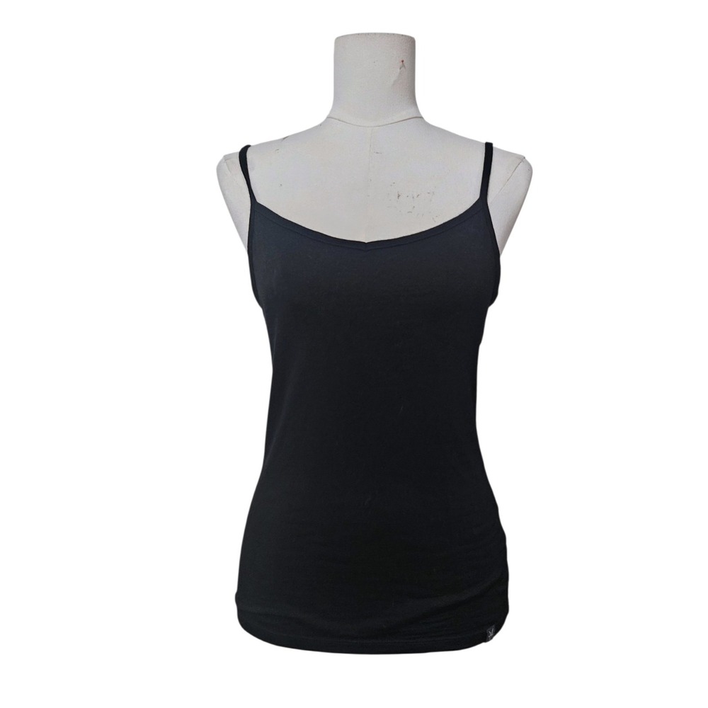 Ibex Essentials Cami Merino Wool Black V-Neck Adjustable Strap Base Layer Small